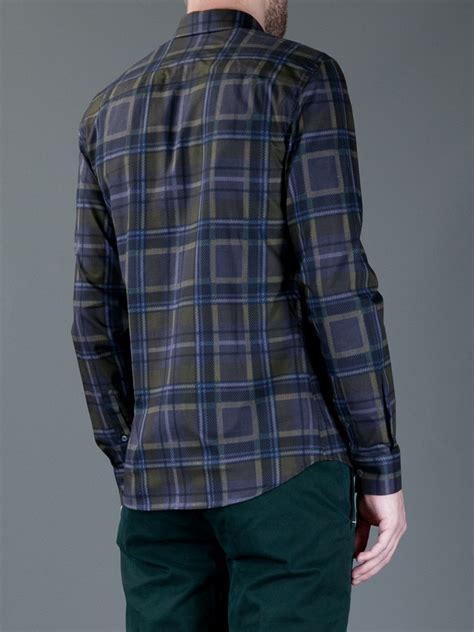 givenchy banded plaid shirt|Men's Designer Shirts .